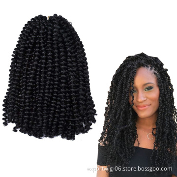 Factory Price Crochet Braid Curly Twist Hair Synthetic Fluffy Hair Extension Spring Twist Hair